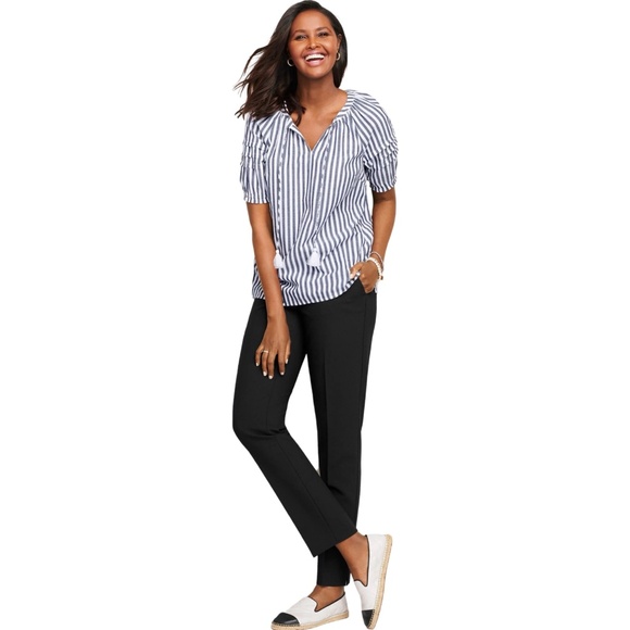 Talbots Women's Hampshire Ankle Pants: Black; Plus 16W - Picture 2 of 13